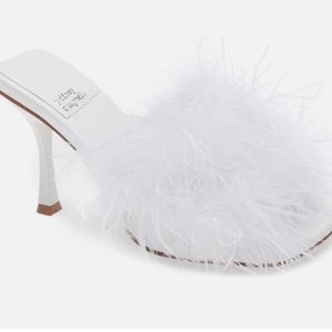 Jeffery Campbell White Feather Heels